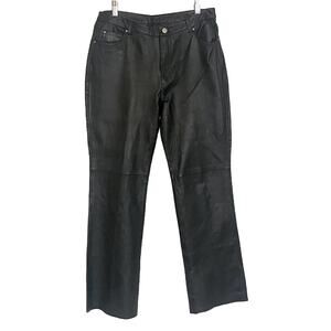 MetroStyle Women's Black Leather Pants Size‎ 8